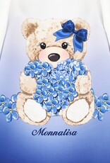 Monnalisa blauwe jurk met grote beer
