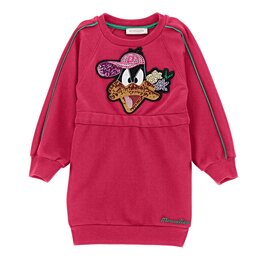 Monnalisa fuchsia jurk met daffy duck