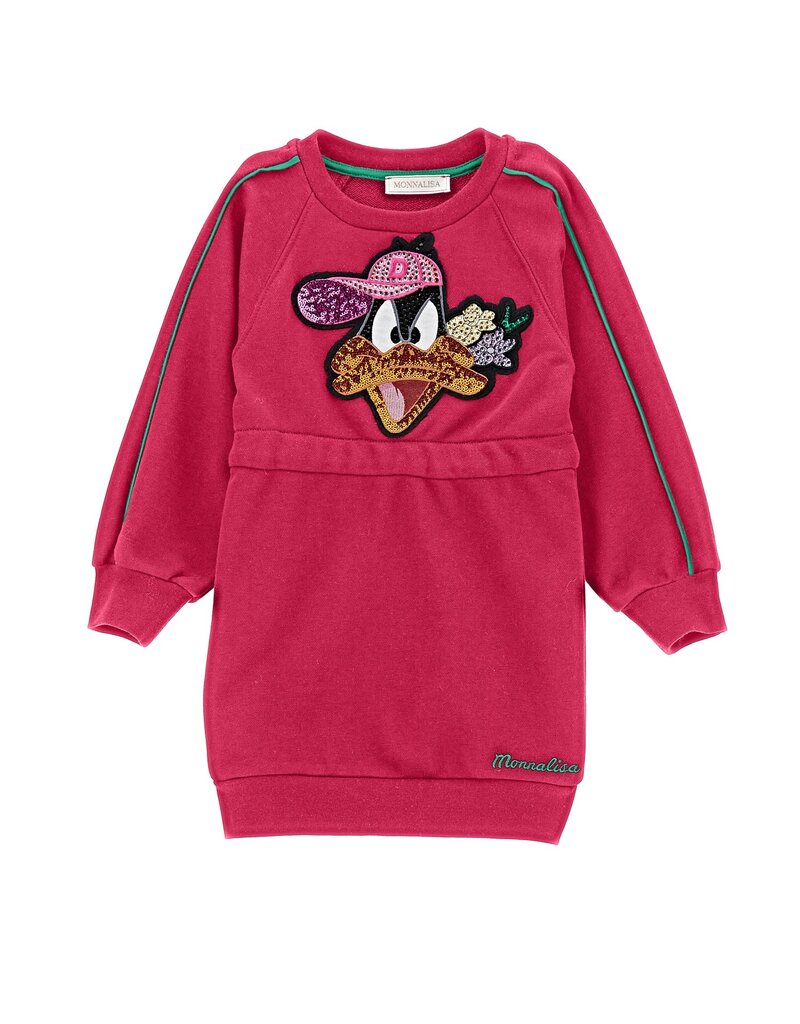 Monnalisa fuchsia jurk met daffy duck