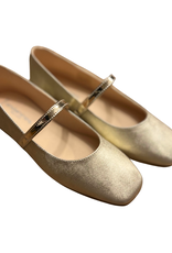 Andanines ballerina bandje velcro goud