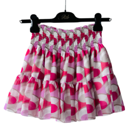 RTB dessin rok op elastiek in zand roze fuchsia