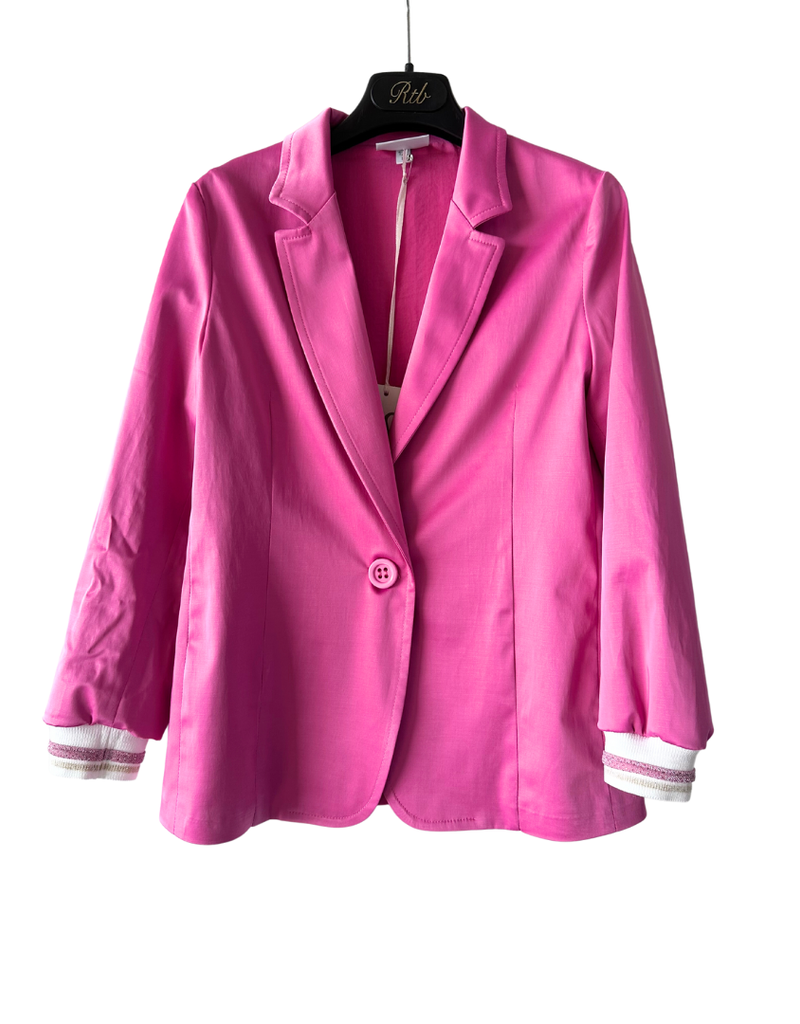 RTB fuchsia blazer met revers