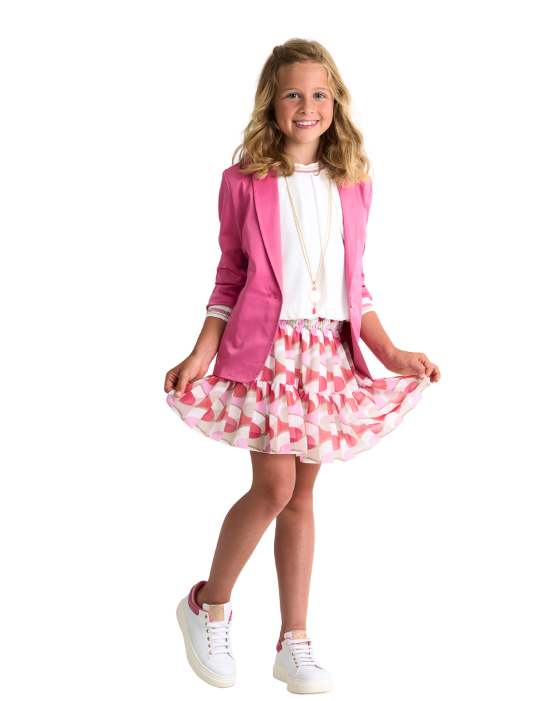 RTB fuchsia blazer met revers