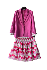 RTB fuchsia blazer met revers