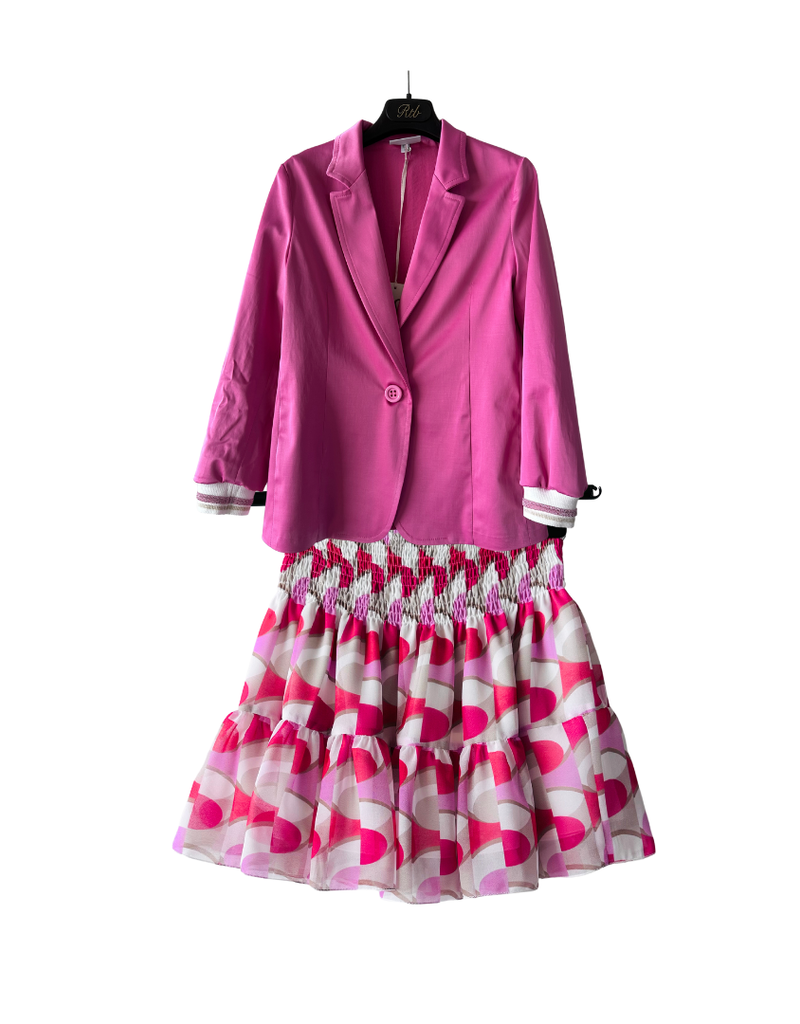 RTB fuchsia blazer met revers