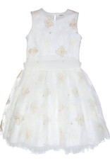 Gymp jurk Nanon off white-goud