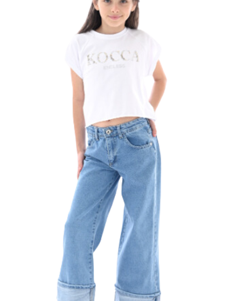 Kocca jeansbroek wijdere pijp Garkgor