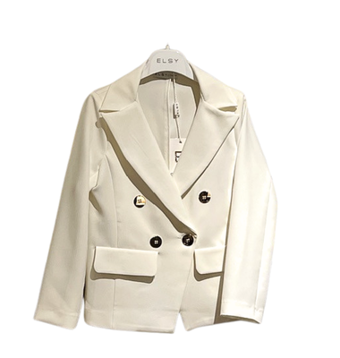 Elsy blazer ecru gouden knopen