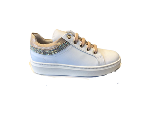 Rtb/Hoops sneaker wit met nude rame accent