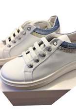 Rtb/Hoops sneakers wit met lichtblauw glitters accent