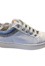 Rtb/Hoops sneakers wit met lichtblauw glitters accent