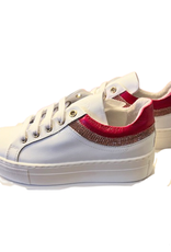 Rtb/Hoops sneakers wit met fuchsia en glitters accent