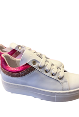 Rtb/Hoops sneakers wit met fuchsia en glitters accent