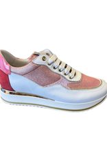 Rtb/Hoops sneakers hogere zool wit met fuchsiatinten