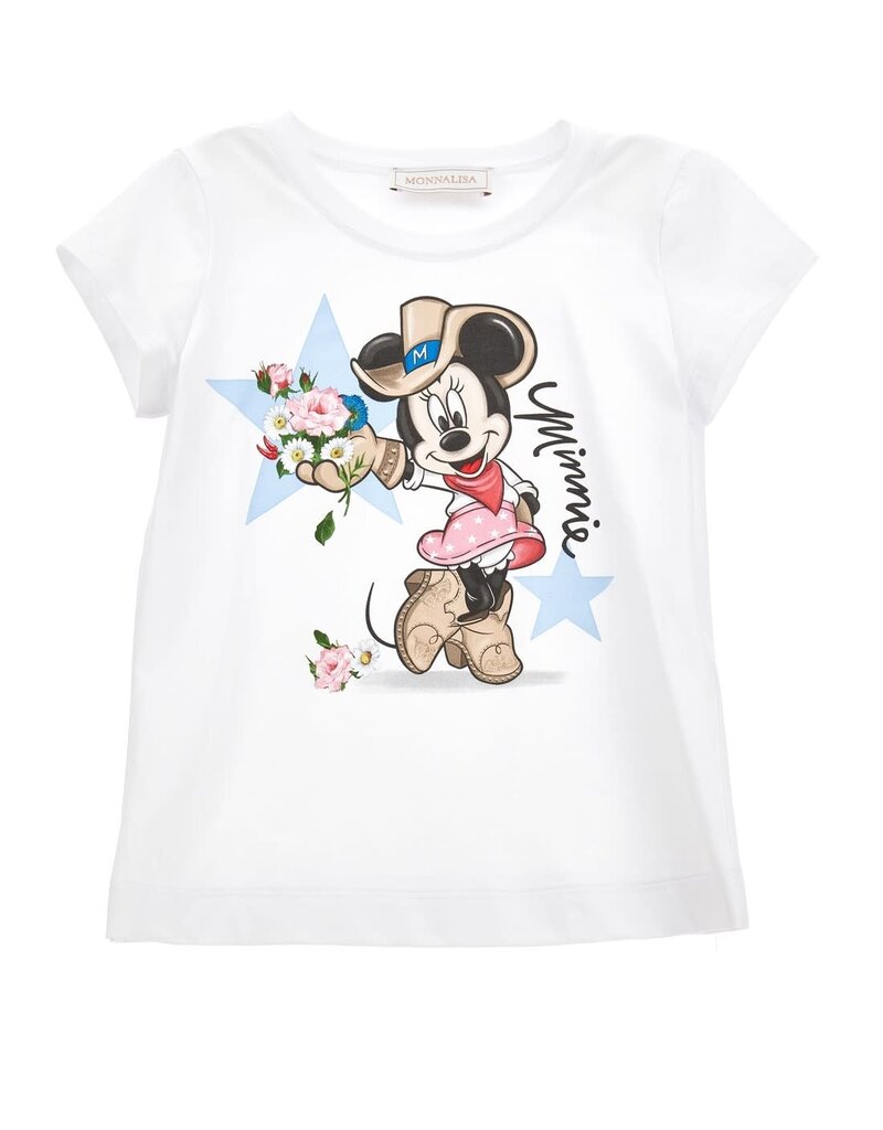 Monnalisa jersey t-shirt met dessin van Minnie