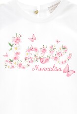 Monnalisa wit t-shirt met bloemen en love