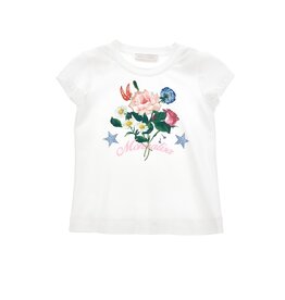 Monnalisa T-shirt met bloemen boeket