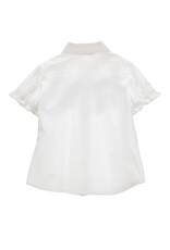 Monnalisa witte “cowboy” blouse met flosjes