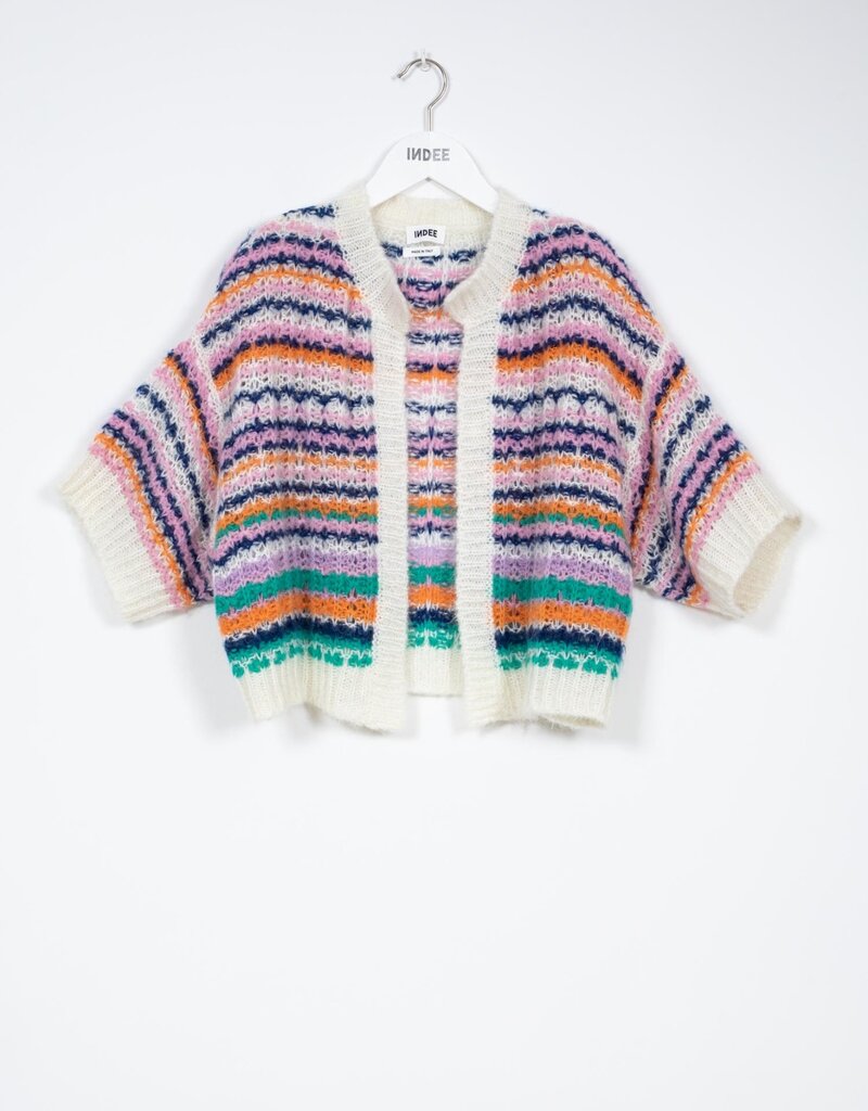 Indee Gilet streep brei multicolor Pamela