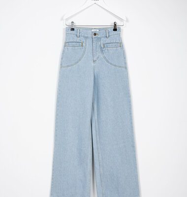 Indee Jeans Perla light denim wijde pijpen