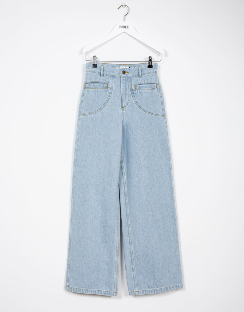 Indee Jeans Perla light denim wijde pijpen