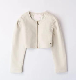 Banda blazer rits eco leder creme