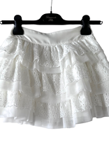 Diamante Blu witte rok met laagjes