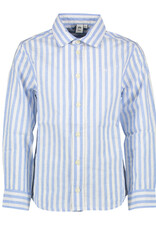 Dlux hemd streep mid blauw wit