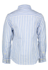 Dlux hemd streep mid blauw wit