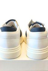 Red Limit/Hoops sneaker wit met blauwe strepen hogere zool