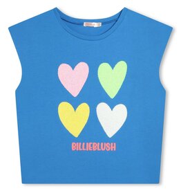 Billieblush T-shirt cobaltblauw harten