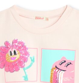 Billieblush T-shirt roze keep on shining