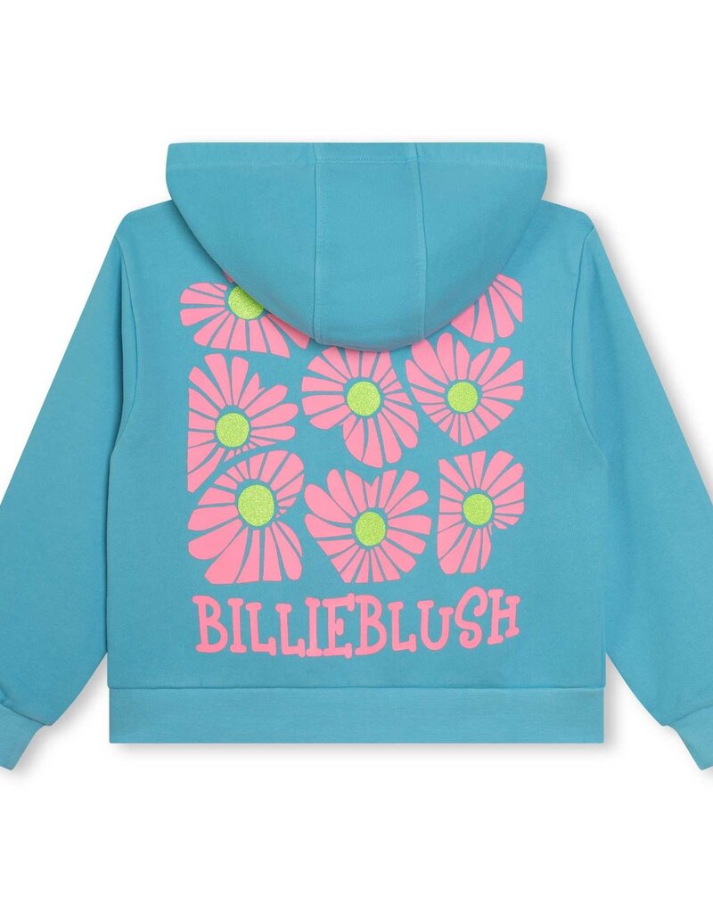 Billieblush gilet kap rits aqua blauw