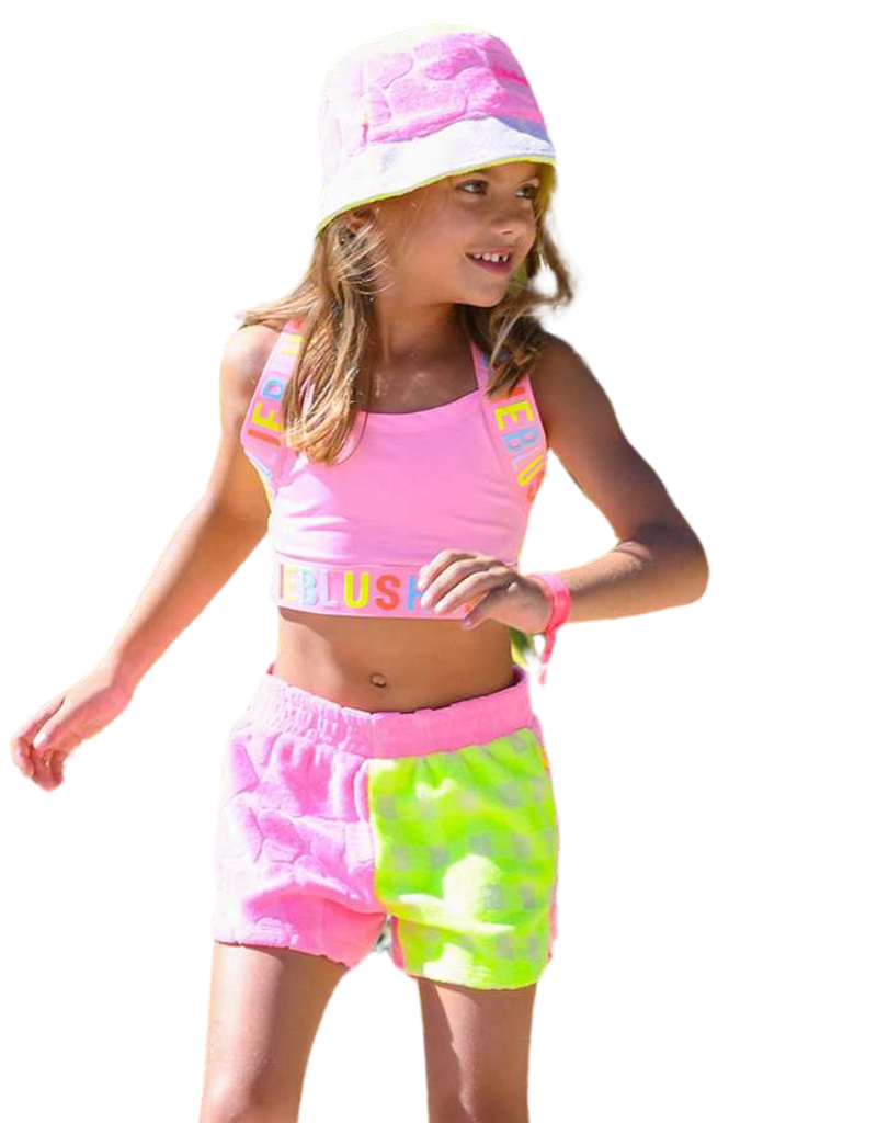 Billieblush short badstof geel roze paars