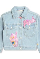 Billieblush jeansvest blazer glitter icecream