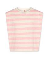 AO76 T-shirt streep Lora wit roze