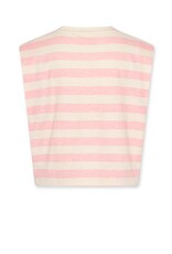 AO76 T-shirt streep Lora wit roze