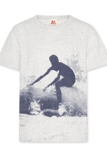 AO76 T-shirt grijs wave surfer Mat