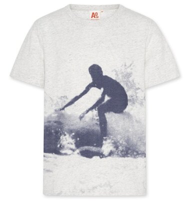 AO76 T-shirt grijs wave surfer Mat