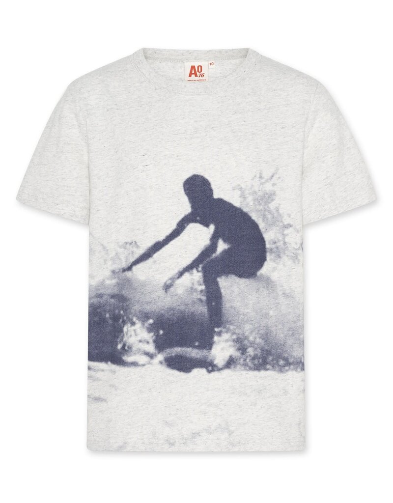 AO76 T-shirt grijs wave surfer Mat