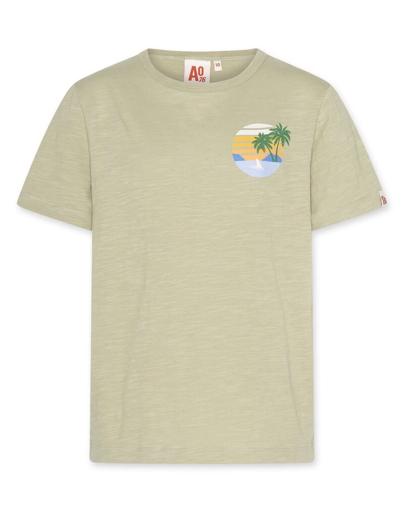 AO76 T-shirt lichtkaki island Mat