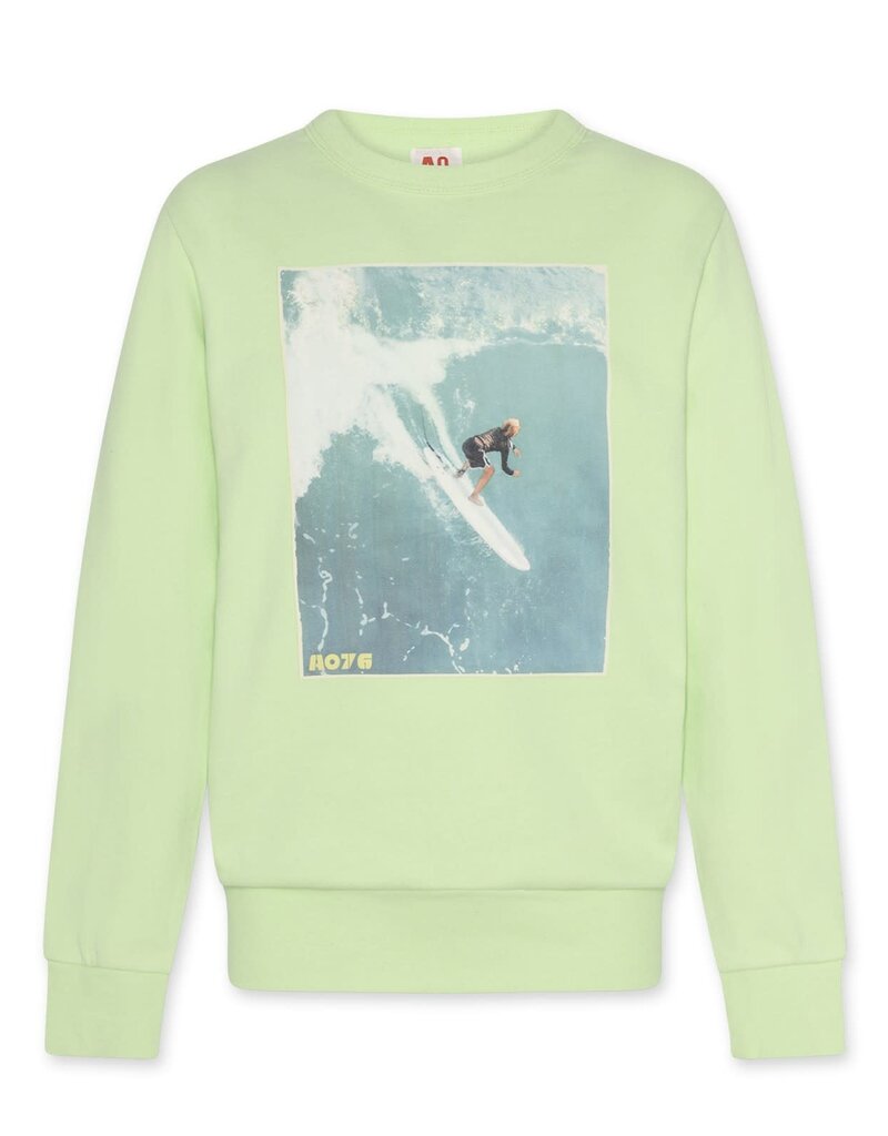 AO76 sweater lime groen waves Tom