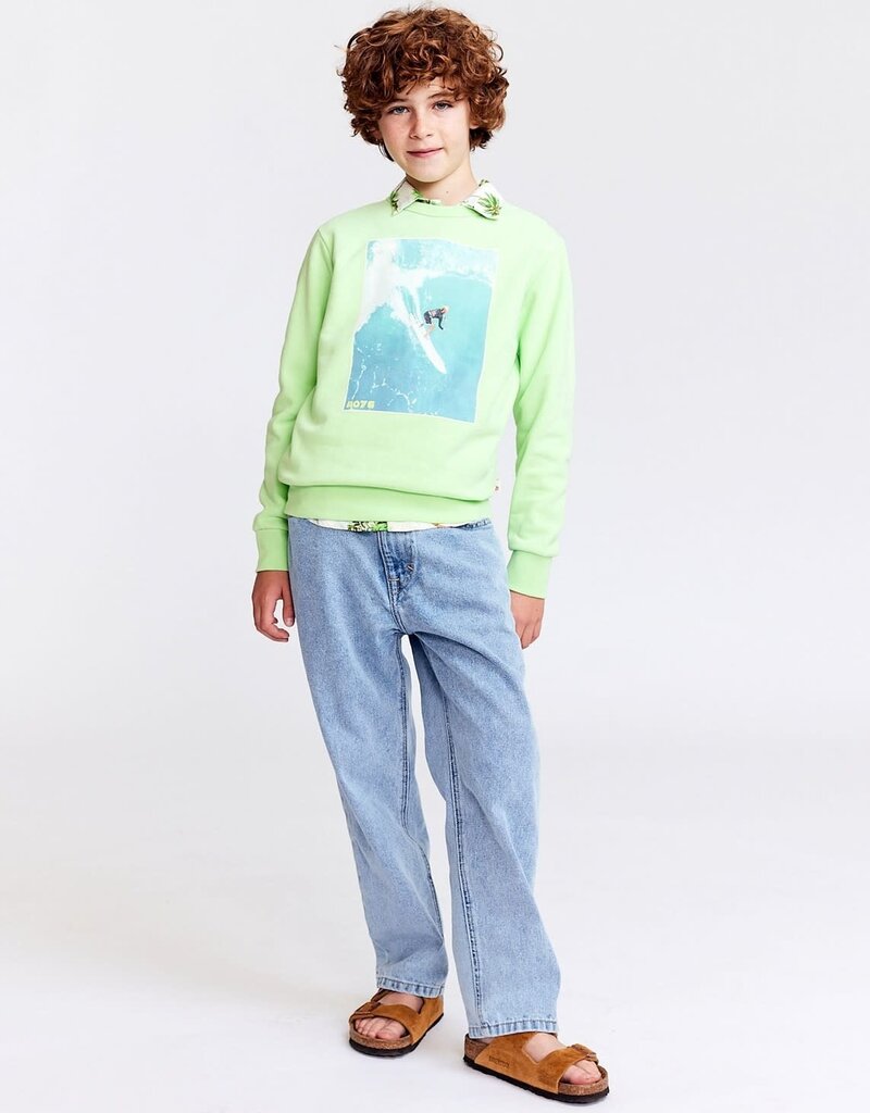 AO76 sweater lime groen waves Tom