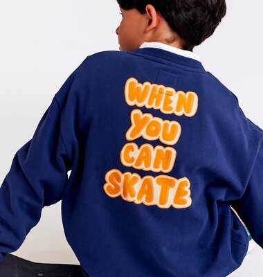 AO76 sweater blauw skate oscar