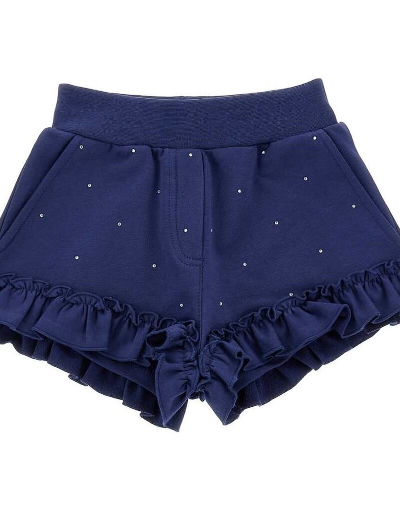 Monnalisa blauw short met ruches