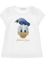 Monnalisa wit t-shirt met Donald Duck