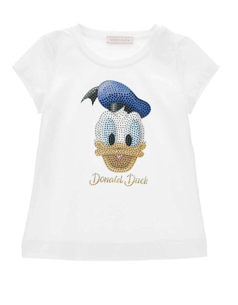 Monnalisa wit t-shirt met Donald Duck