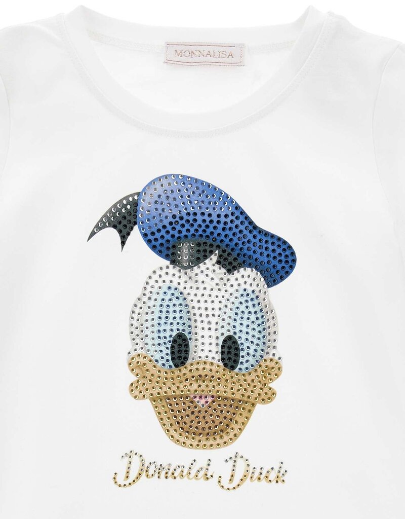 Monnalisa wit t-shirt met Donald Duck