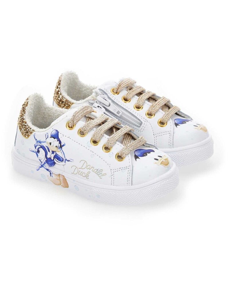 Monnalisa witte sneaker met donald duck print