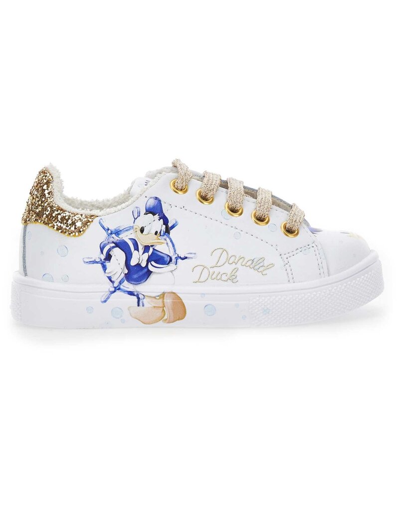 Monnalisa witte sneaker met donald duck print